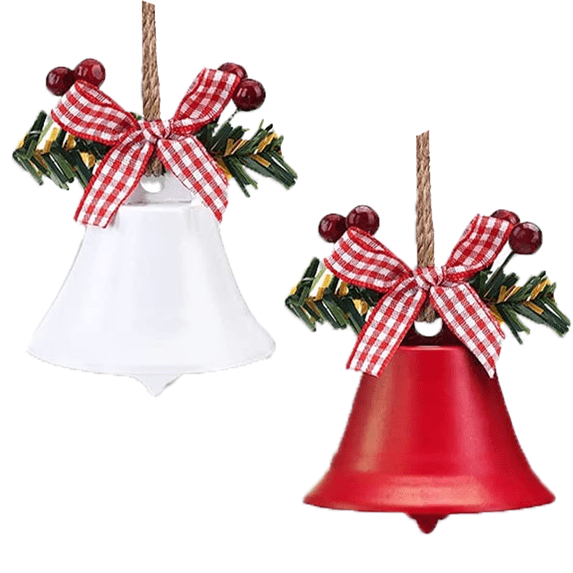 Xmas Tree Ornaments, Holiday Decorative Bells, for Crafts Supplies Wreath Door Hanging Decoration
