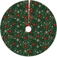 thumbnail image 1 of Xmas Tree Skirt - Winter Snowflake Floral Xmas Tree Bed Skirt 30 Inch Tree Mat for Winter Holiday New Year Party, 1 of 6