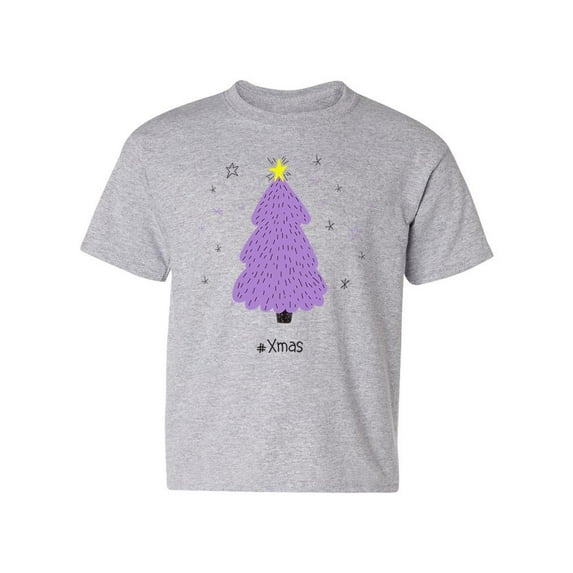 Xmas Tree T-Shirt Juniors -Image by Shutterstock, Large