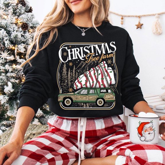 Xmas Vacation Tree Cake Sweatshirt, Little Debbie Xtmas Tree Farm - Sizes S-5XL ,Art Print JSC