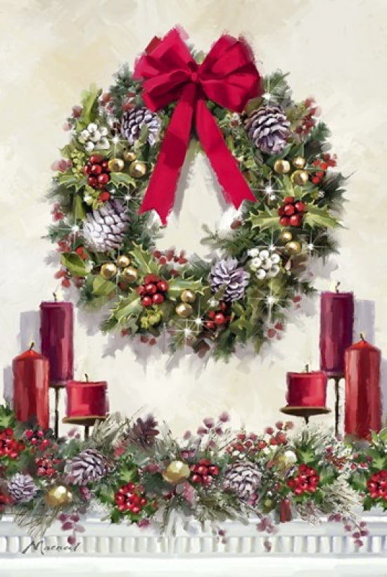 Xmas Wreath Canvas Art - The Macneil Studio (24 x 36)