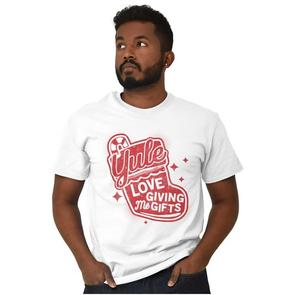Xmas Yule Love Giving Me Presents Men's Graphic T Shirt Tees Brisco Brands S