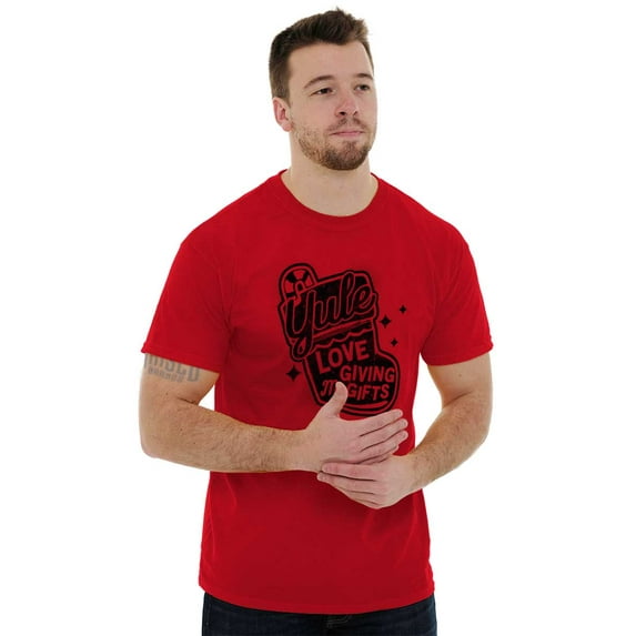 Xmas Yule Love Giving Me Presents Men's Graphic T Shirt Tees Brisco Brands X