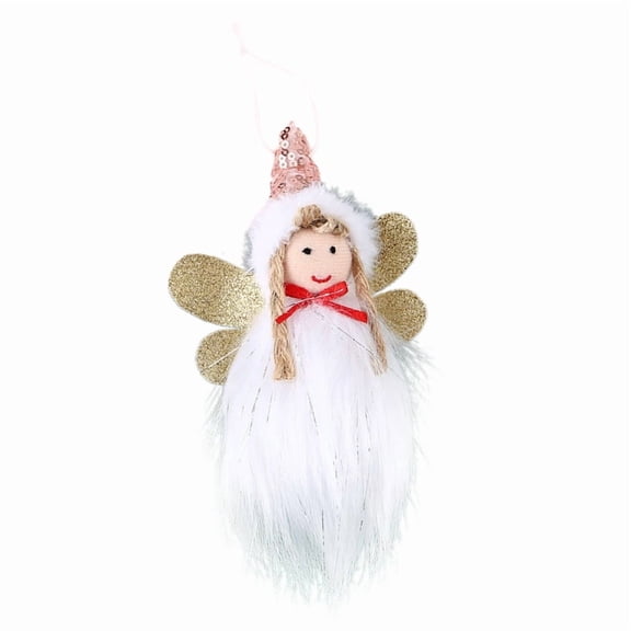 Xmas for Doll Hanging Angel Girl, Christmas Tree Wall Decor Ornament Plush Elves Pendants for Xmas Home Party Decoration