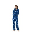 thumbnail image 1 of Xmascoming Onesie Adult Hooded Fleece Pajamas Blue Snowflake Size US XXL, 1 of 4