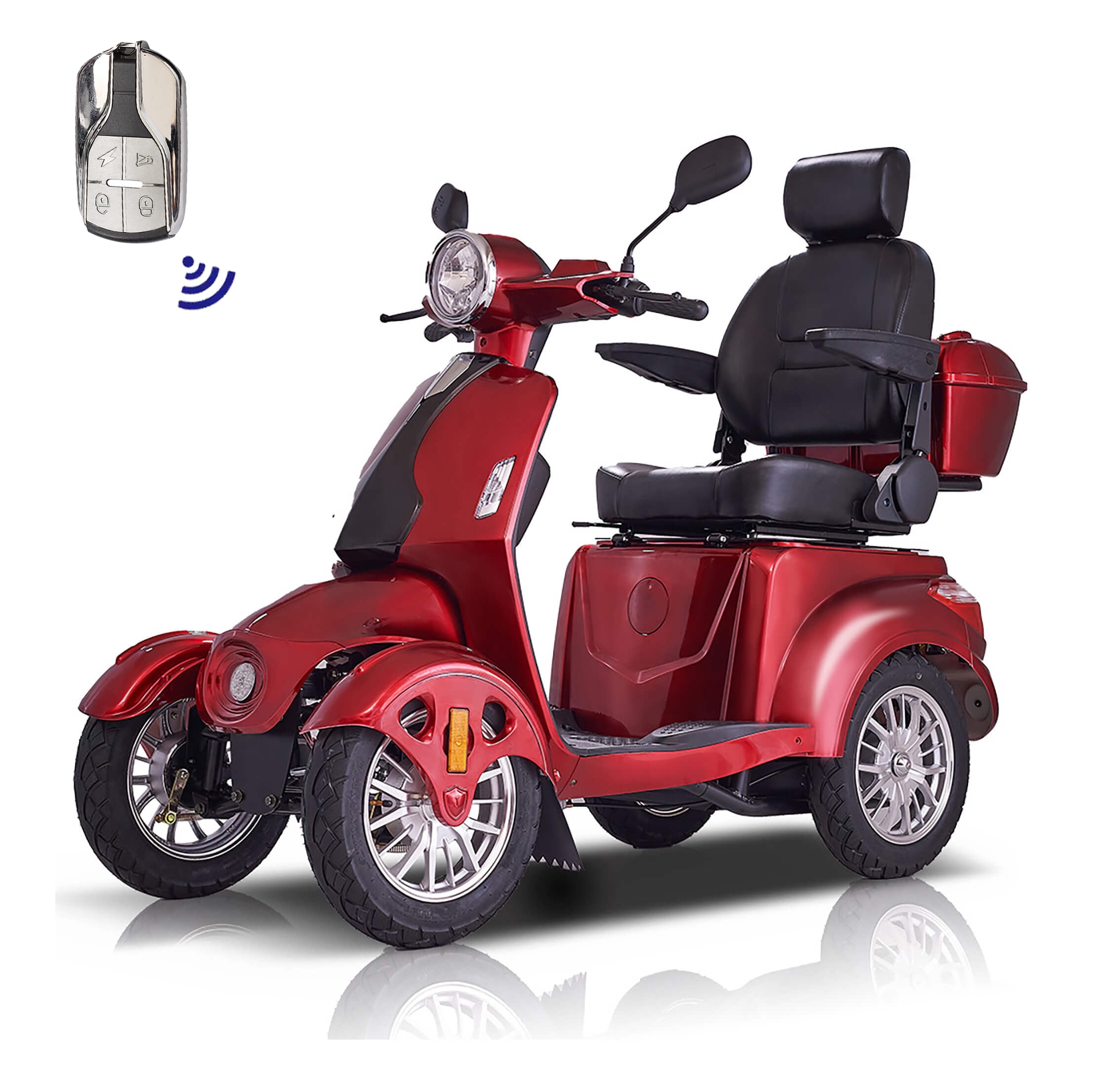 Xmatch 4-Wheel, 3-Speed Elderly Mobile Scooter, Adjustable Seat