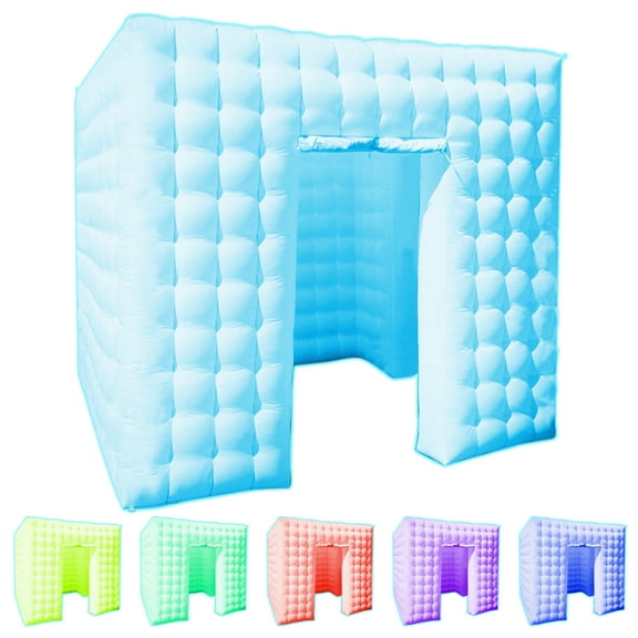 Xmaybang Inflatable Photo Booth White 8.2 x 8.2ft with 2 Doors and Inner Air Blower - Great for Parties Weddings Anniversary Birthdays Parties