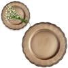 Xmealix 13" Metallic Gold chargers Acrylic Serving Plates for party, Plastic Round Dinner Plate Rim Charger Weddings Banquets Festive Gathering decor