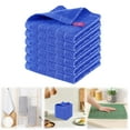 thumbnail image 1 of Xmealix Super Absorbent Microfiber Kitchen Dishcloths, Coral Fleece Core Soaks Up, Design Wipes & Scrubs Without Scratching Non-Stick Pans Blue, 1 of 4