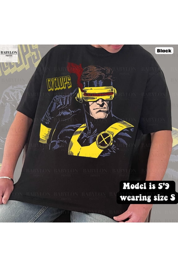 Xmen Cyclops Shirt X-men 97 T-Shirt, Cyclops Mutant Shirt Disney Vacation Gift Xmen Fan, Disney World X-Men 97 Scott Summers shirt,Black Color,Size 2XL