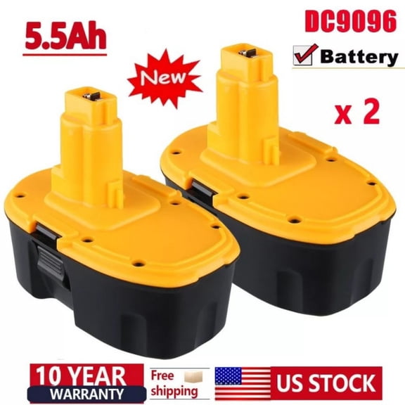 Xmenany 2Pack 5500mAh DC9096 Battery Replacement for Dewei 18V XRP Battery NI-MH DC9099 DC9098 DW9099 DW9098
