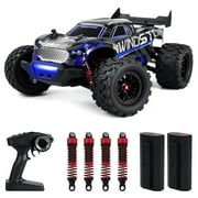Tcovle RC Cars for Adults, 1:18 Fast Remote Control Car, 36KM/H High-Speed RC Truck 4WD w/ Gyro Stabilization, Monster Truck Toy Gift for Kids Boys, 2 Batteries & Spare Drift Tires