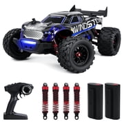 WOWEHICLE 1:14 RC Cars, 40+ KM/H Fast RC Monster Truck Remote Control Car with Metal Drivetrain, 4WD All-Terrain, 2 Batteries, RC Toy Car Gift for Kids, Teens &
