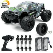 Tcovle RC Cars for Adults, 1:18 Fast Remote Control Car, 36KM/H High-Speed RC Truck 4WD w/ Gyro Stabilization, Monster Truck Toy Gift for Kids Boys, 2 Batteries & Spare Drift Tires