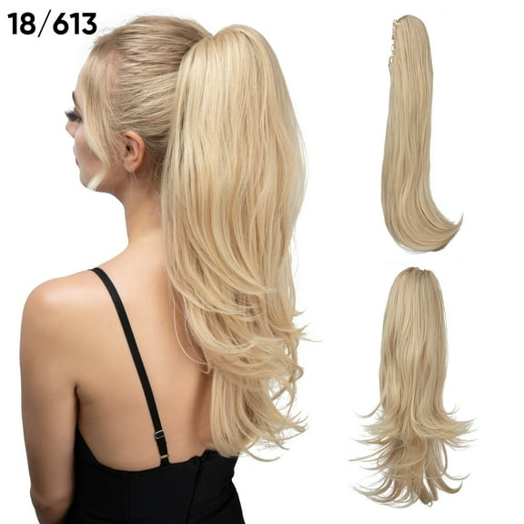 XmhyTop 1 Pcs Light Blonde Ponytail Wig, 45.72-55.88CM Heat-Resistant Synthetic, Natural-Looking for Daily Use