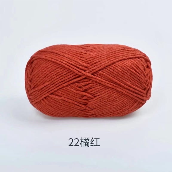 XmhyTop 1 Roll 100g Acrylic Worsted Weight Yarn, Beginner-Friendly Easy-to-Knit Hand-Knit Yarn for Scarves, Hats, Coats, Bags & DIY Crafts, dark orange