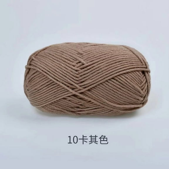 XmhyTop 1 Roll 100g Acrylic Worsted Weight Yarn, Beginner-Friendly Easy-to-Knit Hand-Knit Yarn for Scarves, Hats, Coats, Bags & DIY Crafts​, khaki