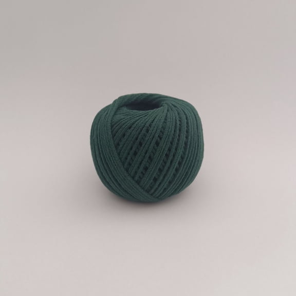 XmhyTop 1 Roll 100g Hollow Round Cotton Hemp Cord, All Seasons Braided Strand, Multipurpose Thread for Crochet, Macrame, Handmade Bags, Hats & DIY Crafts, Dark Green