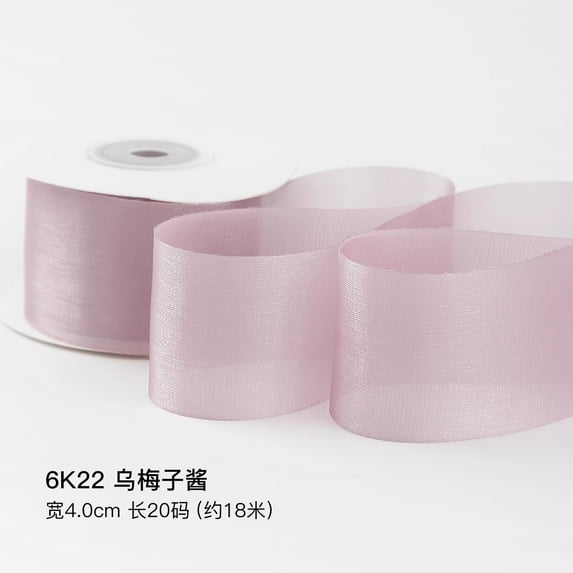 XmhyTop 1 Roll 4cm x 18m Rose purple Satin Gift Ribbon, High-Quality Polyester Fabric Ideal for Gift Packaging & Flower Arrangement Decor
