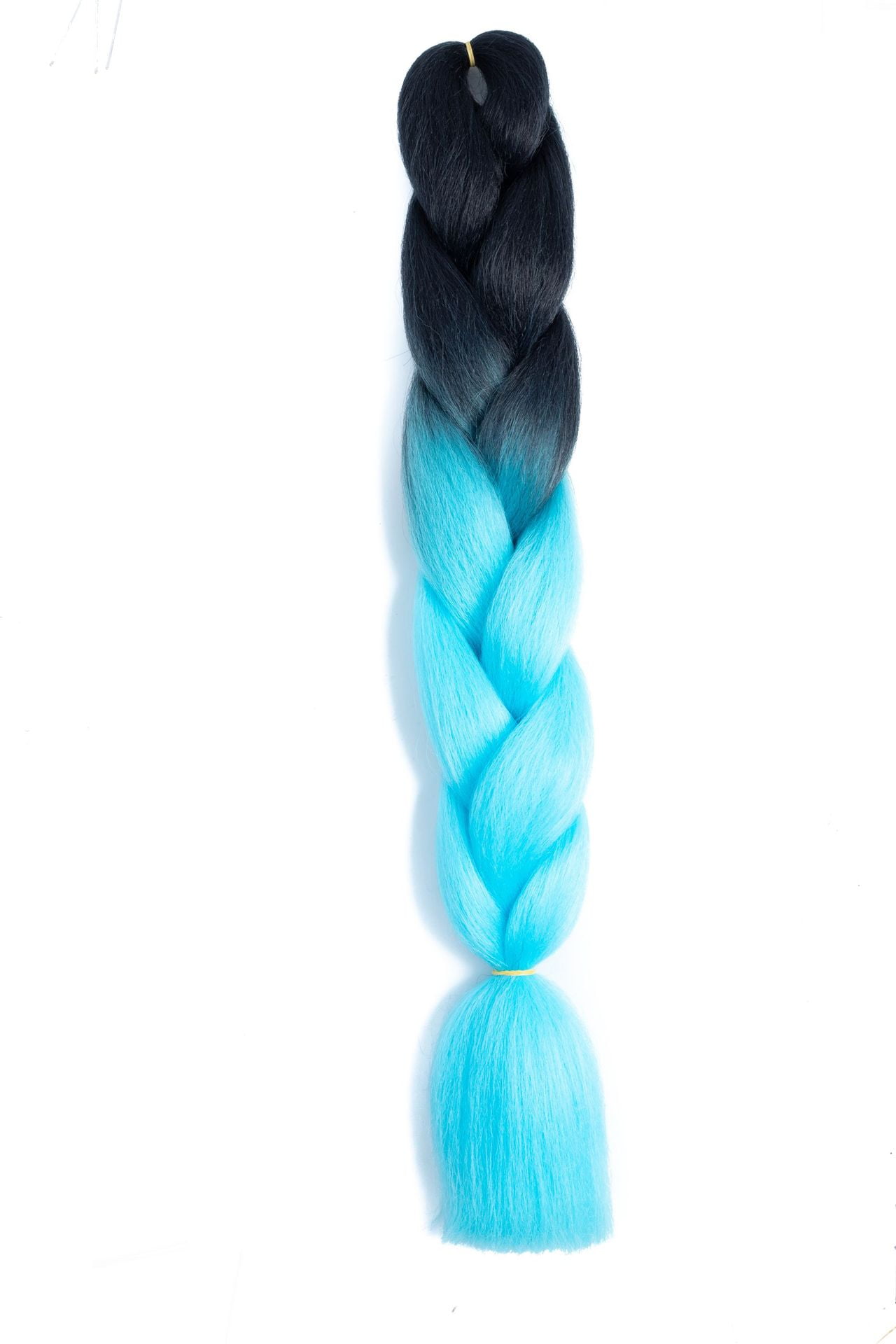 XmhyTop 10 Pack High-Temperature Jumbo Braiding Hair, Braids & Hair Extensions for Women, 24in，Black to Dark Light Blue