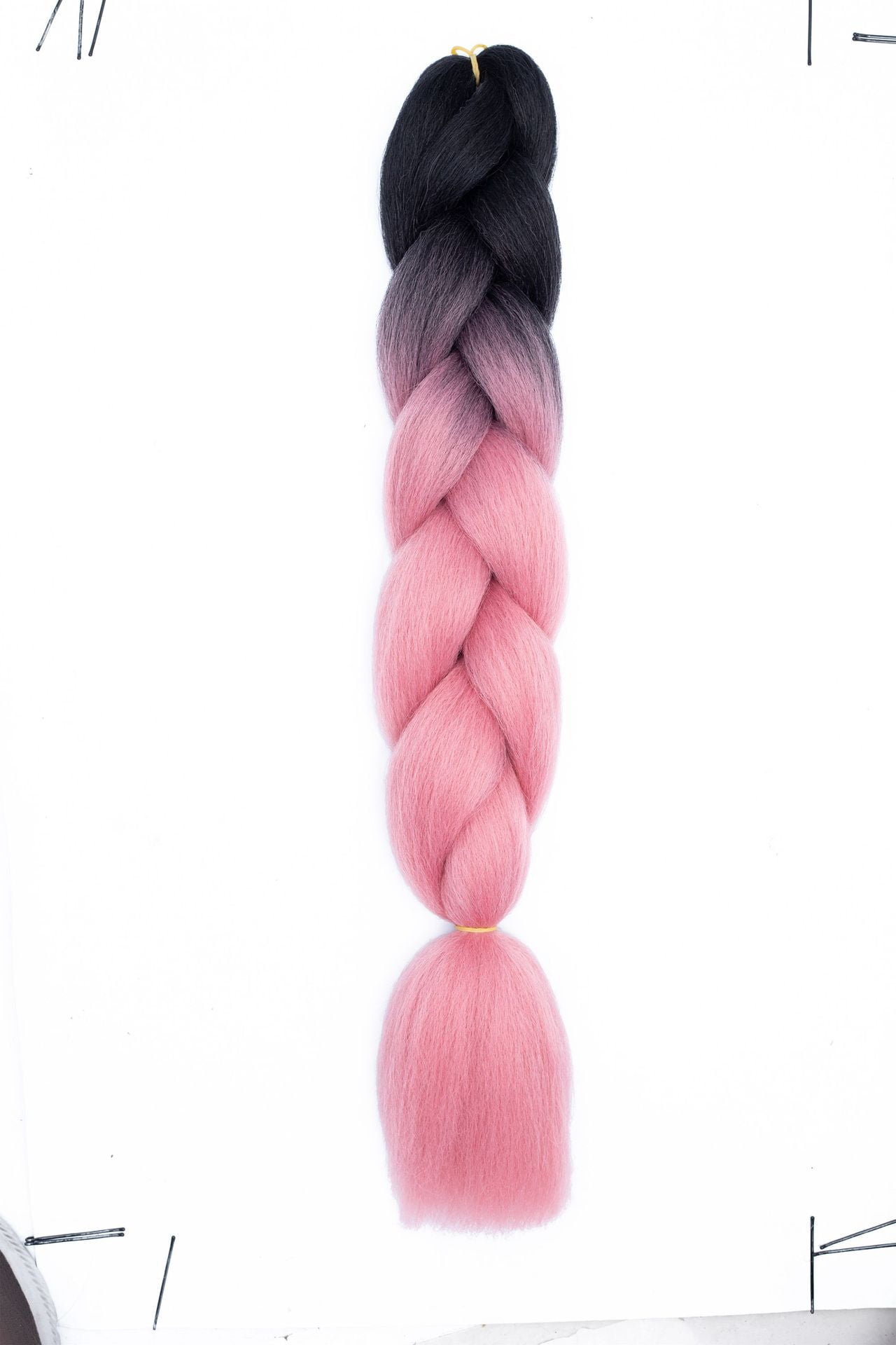 XmhyTop 10 Pack High-Temperature Jumbo Braiding Hair, Braids & Hair Extensions for Women, 24in，Black to Dark Pink