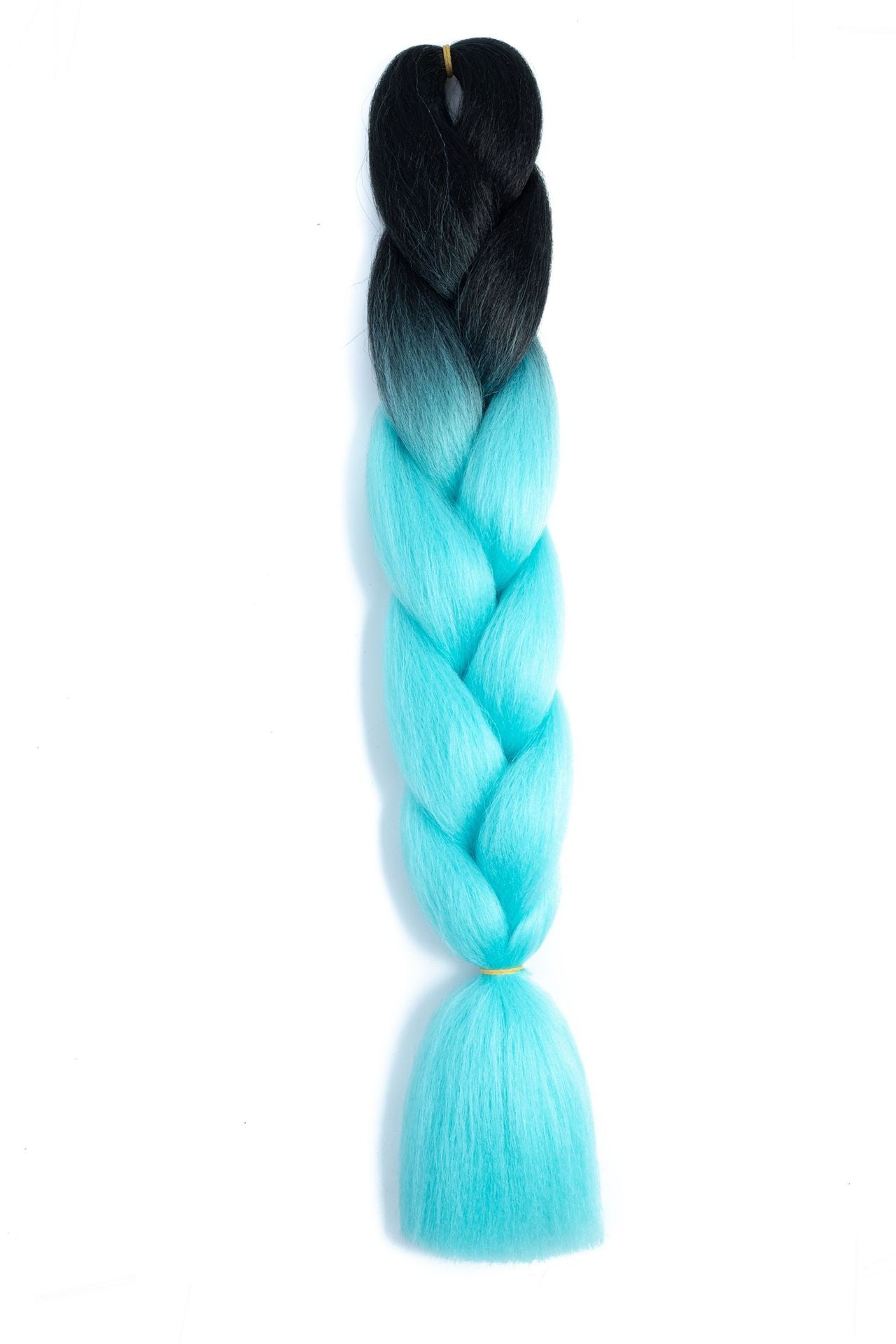 XmhyTop 10 Pack High-Temperature Jumbo Braiding Hair, Braids & Hair Extensions for Women, 24in，Black to Dark Water Blue