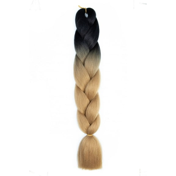 XmhyTop 10 Pack High-Temperature Jumbo Braiding Hair, Braids & Hair Extensions for Women, 24inBlack to Light Brown