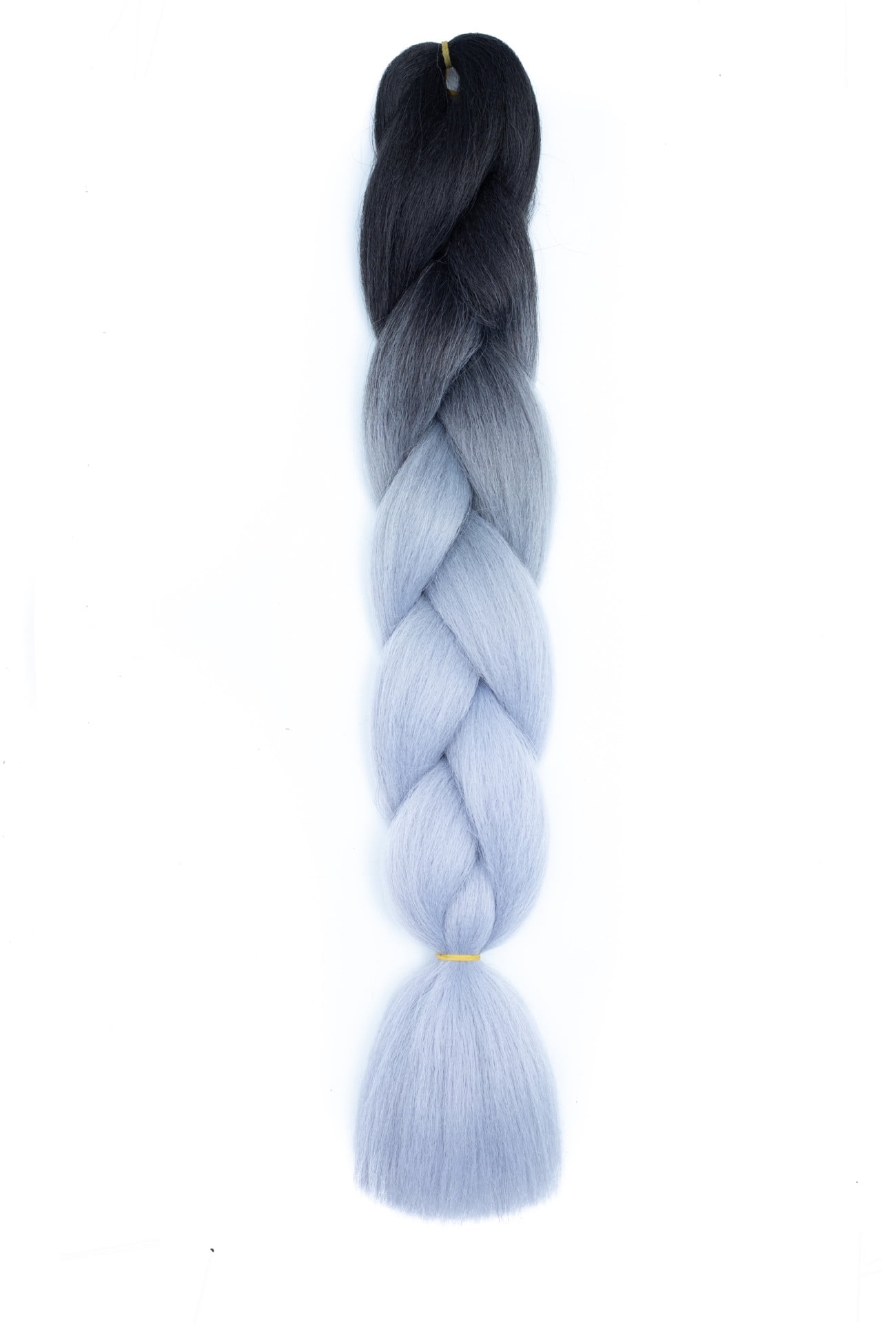 XmhyTop 10 Pack High-Temperature Jumbo Braiding Hair, Braids & Hair Extensions for Women, 24in，Black to Light Grey