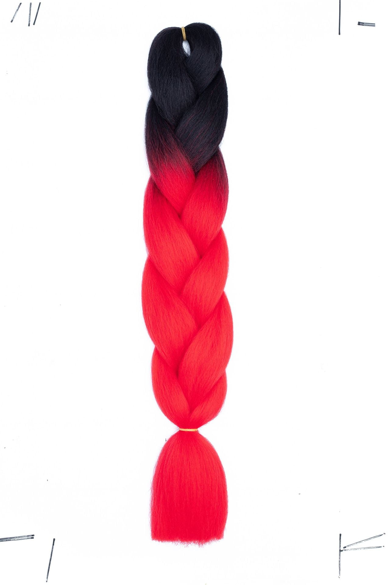 XmhyTop 10 Pack High-Temperature Jumbo Braiding Hair, Braids & Hair Extensions for Women, 24in，Black to Light Red
