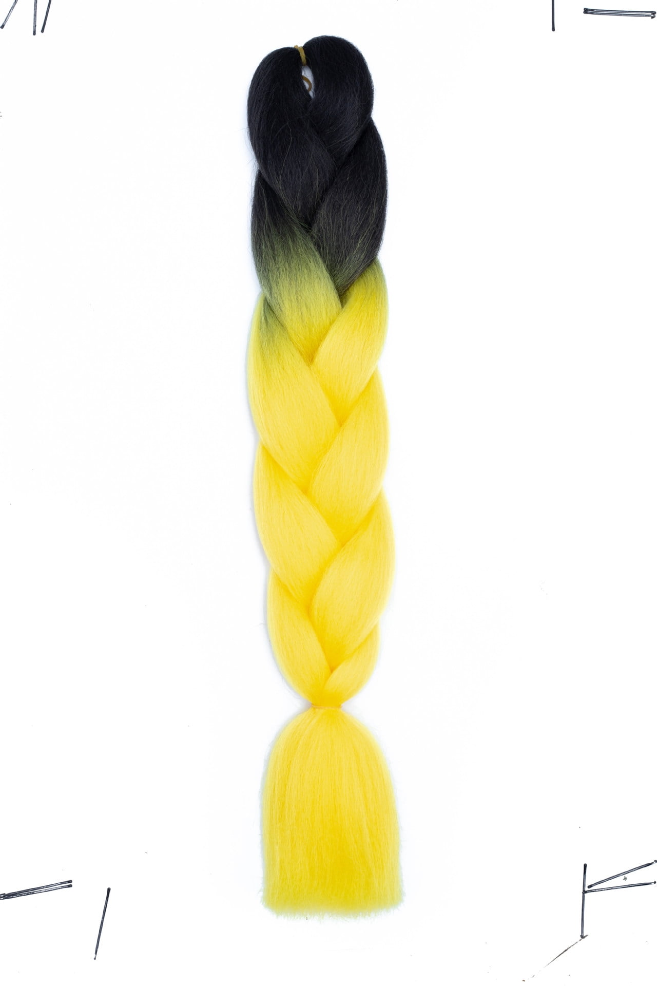 XmhyTop 10 Pack High-Temperature Jumbo Braiding Hair, Braids & Hair Extensions for Women, 24in，Black to Light Yellow