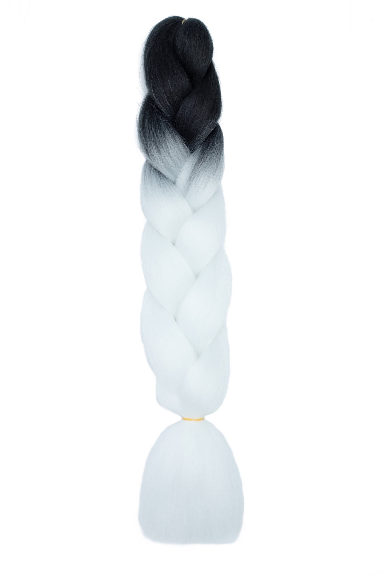 XmhyTop 10 Pack High-Temperature Jumbo Braiding Hair, Braids & Hair Extensions for Women, 24in，Black to White