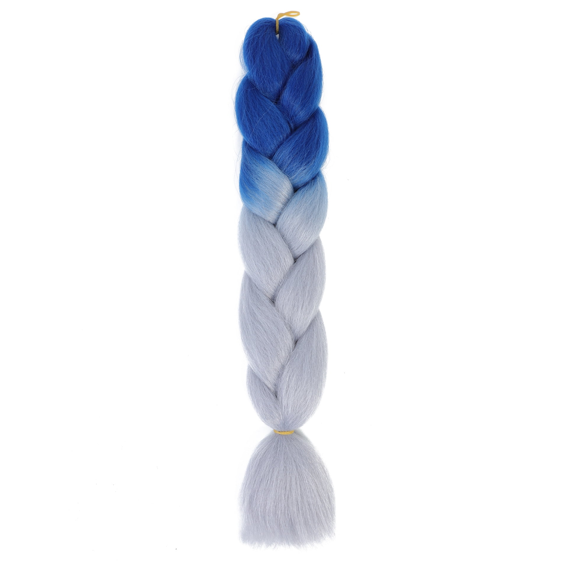 XmhyTop 10 Pack High-Temperature Jumbo Braiding Hair, Braids & Hair Extensions for Women, 24in，Dark Blue to Grey