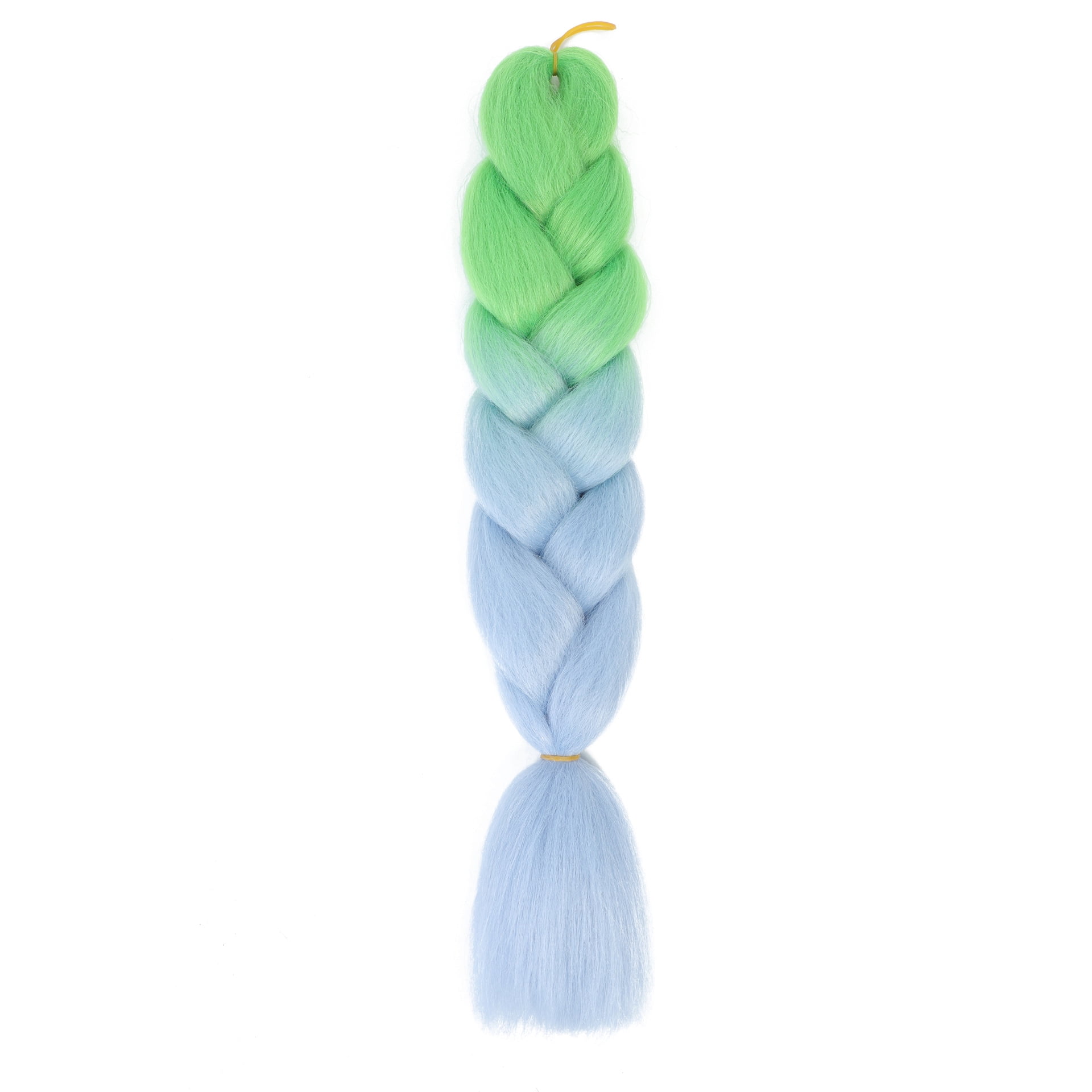 XmhyTop 10 Pack High-Temperature Jumbo Braiding Hair, Braids & Hair Extensions for Women, 24in，Green to Light Blue