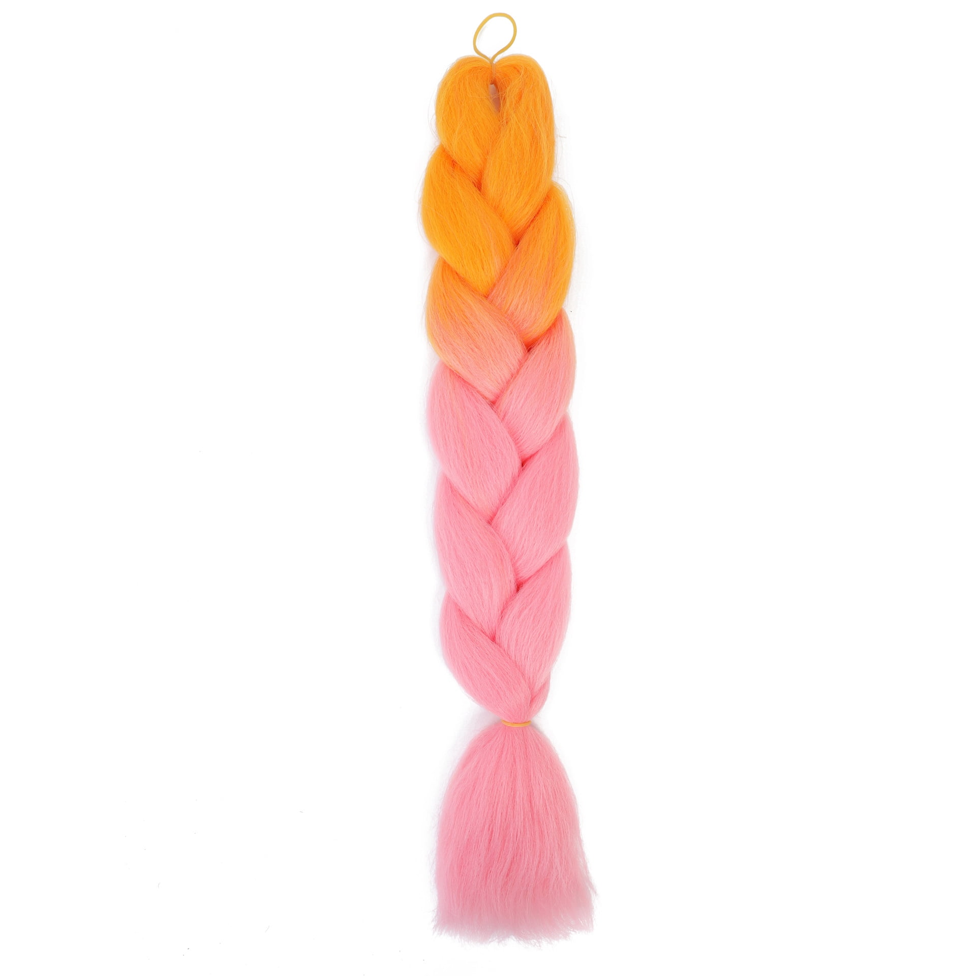 XmhyTop 10 Pack High-Temperature Jumbo Braiding Hair, Braids & Hair Extensions for Women, 24in，Orange to Dark Pink