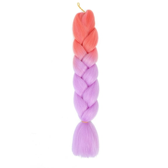 XmhyTop 10 Pack High-Temperature Jumbo Braiding Hair, Braids & Hair Extensions for Women, 24in,Orange to Light Purple