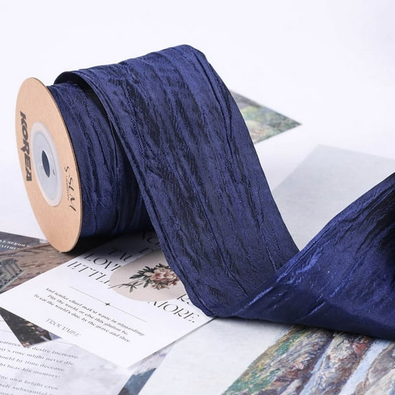 XmhyTop 10 Yards Fabric Crinkled Ribbon,Silk-Like Wrinkled Ribbons,for Gift Wrapping Basket Wreaths Bows Making Home Event Decor Christmas Tree Top Bows,A30