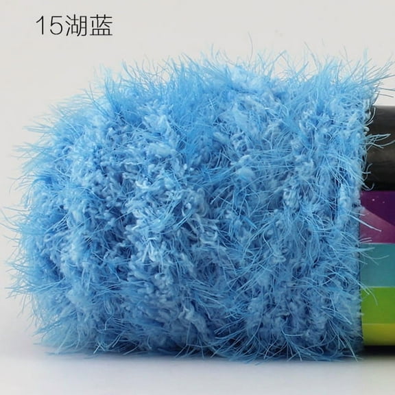 XmhyTop 100G 20Yarn lake blue Super Soft Mixed Fiber Yarn Roll Ideal for DIY Knitting, Crocheting Projects & Handmade Craft Creations