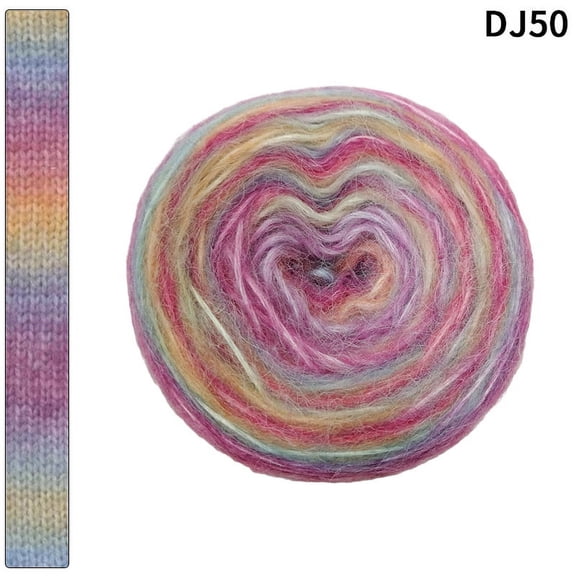 XmhyTop 100G Yarn Whirl , 58% Acrylic Yarn for Crocheting, Softly Color Changing Crochet Kit, AP
