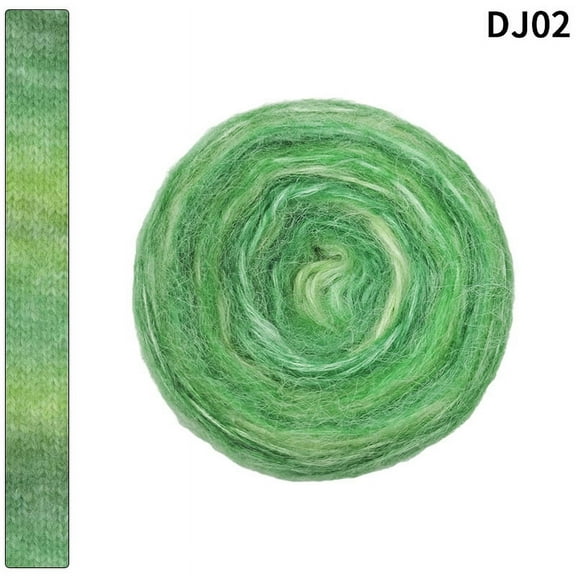 XmhyTop 100G Yarn Whirl , 58% Acrylic Yarn for Crocheting, Softly Color Changing Crochet Kit, Green