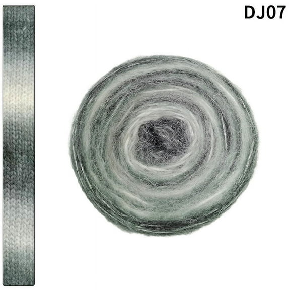 XmhyTop 100G Yarn Whirl , 58% Acrylic Yarn for Crocheting, Softly Color Changing Crochet Kit, Grey