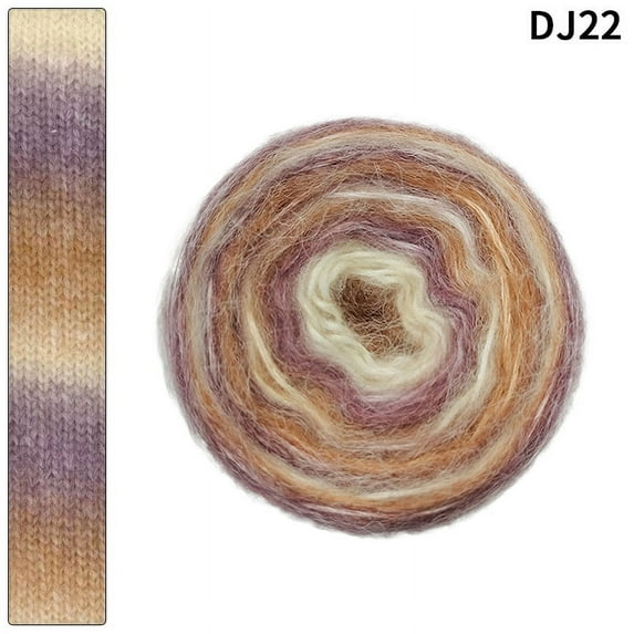 XmhyTop 100G Yarn Whirl , 58% Acrylic Yarn for Crocheting, Softly Color Changing Crochet Kit, P