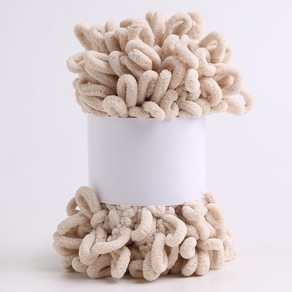 XmhyTop 100g Wool Finger Loop Thread Hand Knitted Scarf Wool Ball Coarse Wool Knitting DIY Hand Pillow and BlanketKhaki