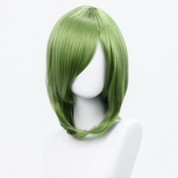 XmhyTop 14 Inch (40cm) Medium-Length Straight Cosplay Bob Wig -For Female, Light Green