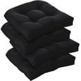 thumbnail image 1 of XmhyTop 18.9 x 18.9 Inch U Shape Rocking Chair Cushion Set, 4 Pack Soft Thickened Seat Cushions for Indoor/Outdoor Patio & Chaise Lounger (Black), 1 of 4