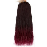 XmhyTop 18inch 6-Pack Pre-Looped Goddess Box Braids Crochet Hair, Synthetic Braiding Extensions, Easy Install for Protective Styles, Womens Hair Accessories C