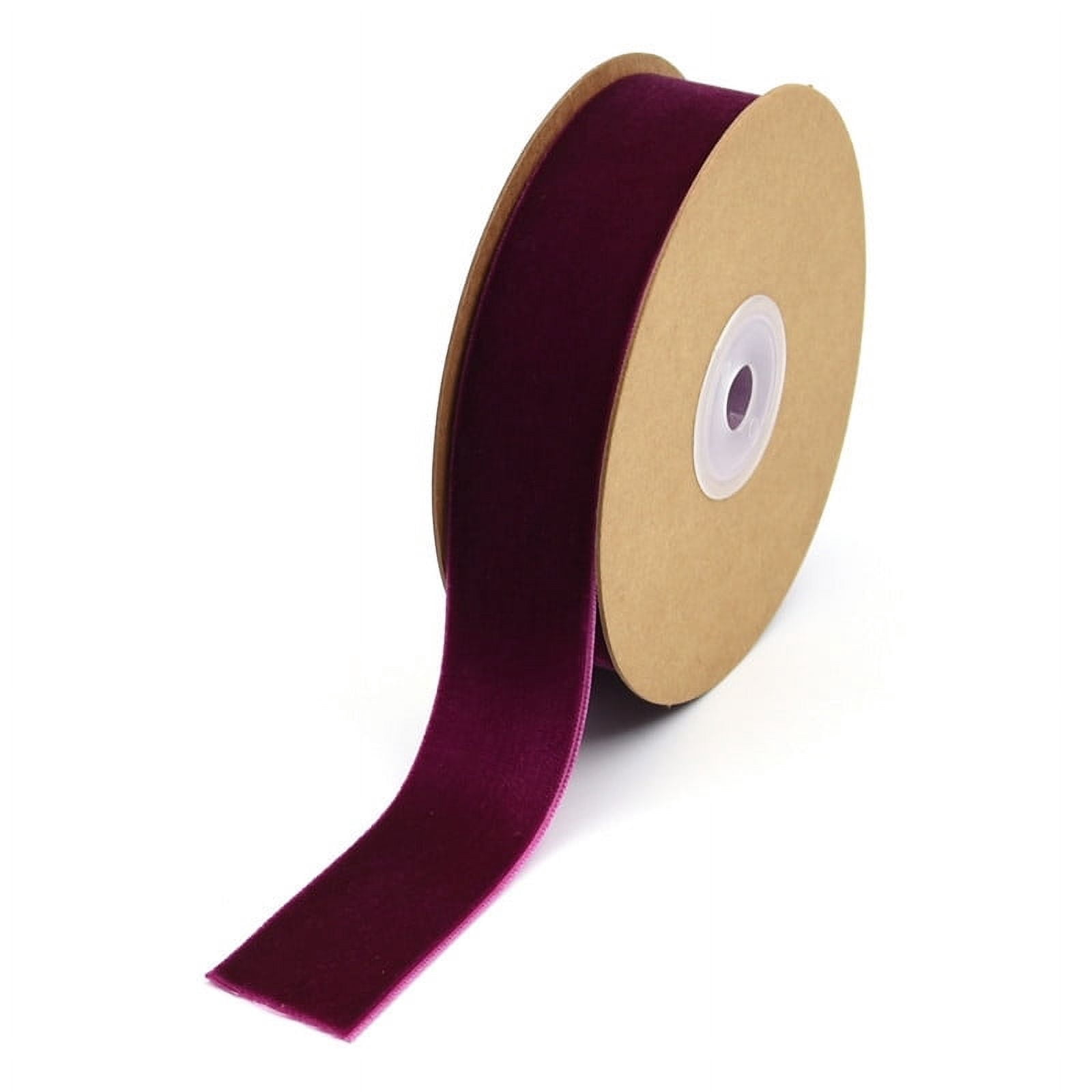 XmhyTop 2 Rolls Velvet Ribbon, 1 Inch x 22 Yards/Roll, Classic Elegant ...
