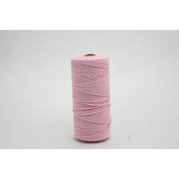 XmhyTop 200M 2mm Cotton Butchers Twine, Multipurpose Kitchen Twine for Cooking, Meat/Turkey/Sausage Roasting, Baking, Crafts, Gift Wrapping, Gardening & Knitting, light pink