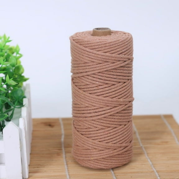 XmhyTop 200M 2mm Cotton Butchers Twine, Multipurpose Kitchen Twine for Cooking, Meat/Turkey/Sausage Roasting, Baking, Crafts, Gift Wrapping, Gardening & Knitting, light brown