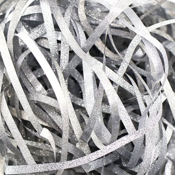 XmhyTop 200g Lafite Grass Silk PaperCut Paper Shred Filler for Gift Wrapping Basket Filling Birthday Wedding Christmas Thanksgiving Mother's Day (Silvery)