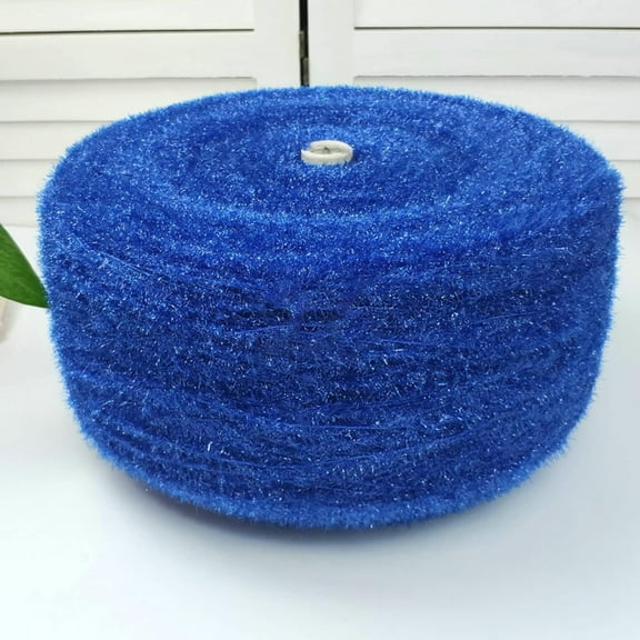 XmhyTop 200g Popular Crystal Sequined Fashion Hand Crochet Knitting Yarn for Knitting Weave Knitting Iridescent DIY Threat, Sapphire blue